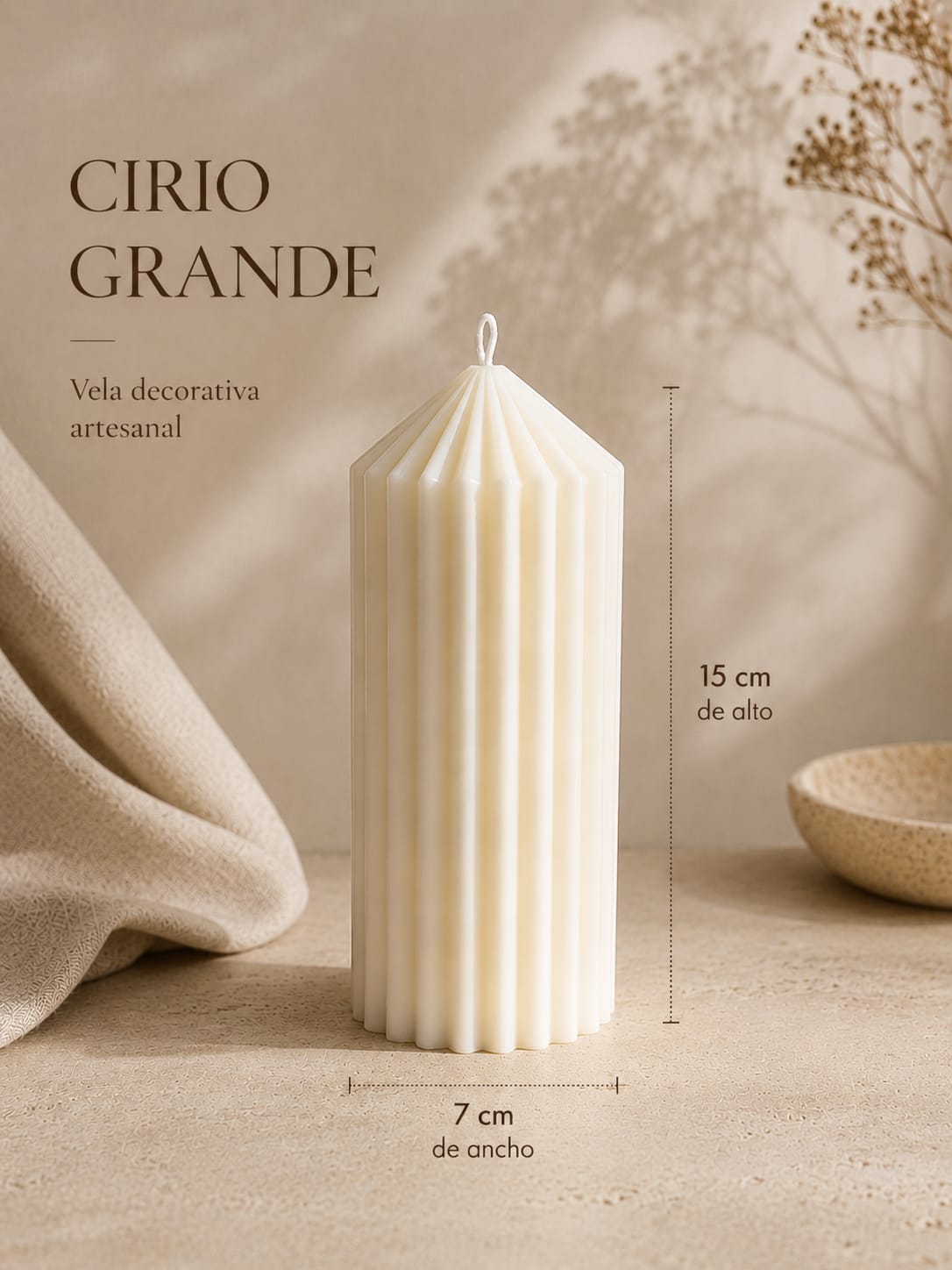 Cirios decorativos artesanales - Imagen 2