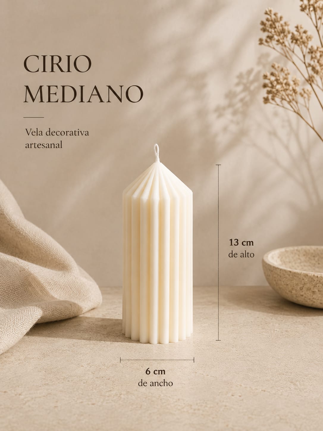 Cirios decorativos artesanales - Imagen 3
